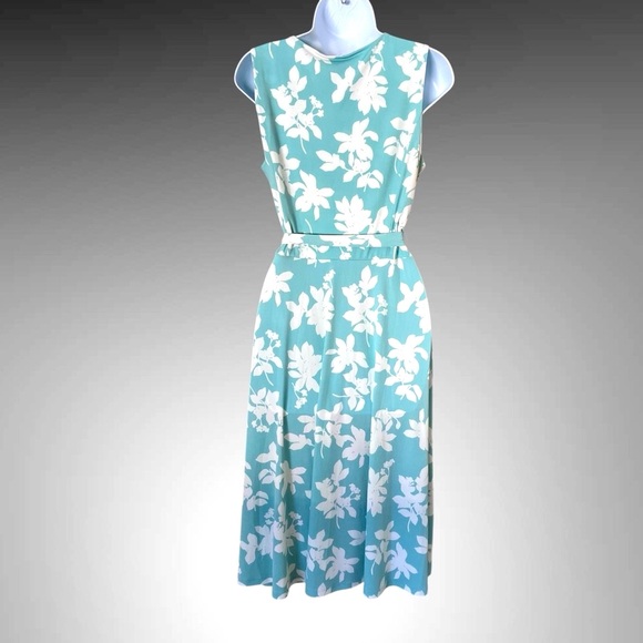 Charter Club Seafoam and White Floral Midi Dress, S - Picture 7 of 7